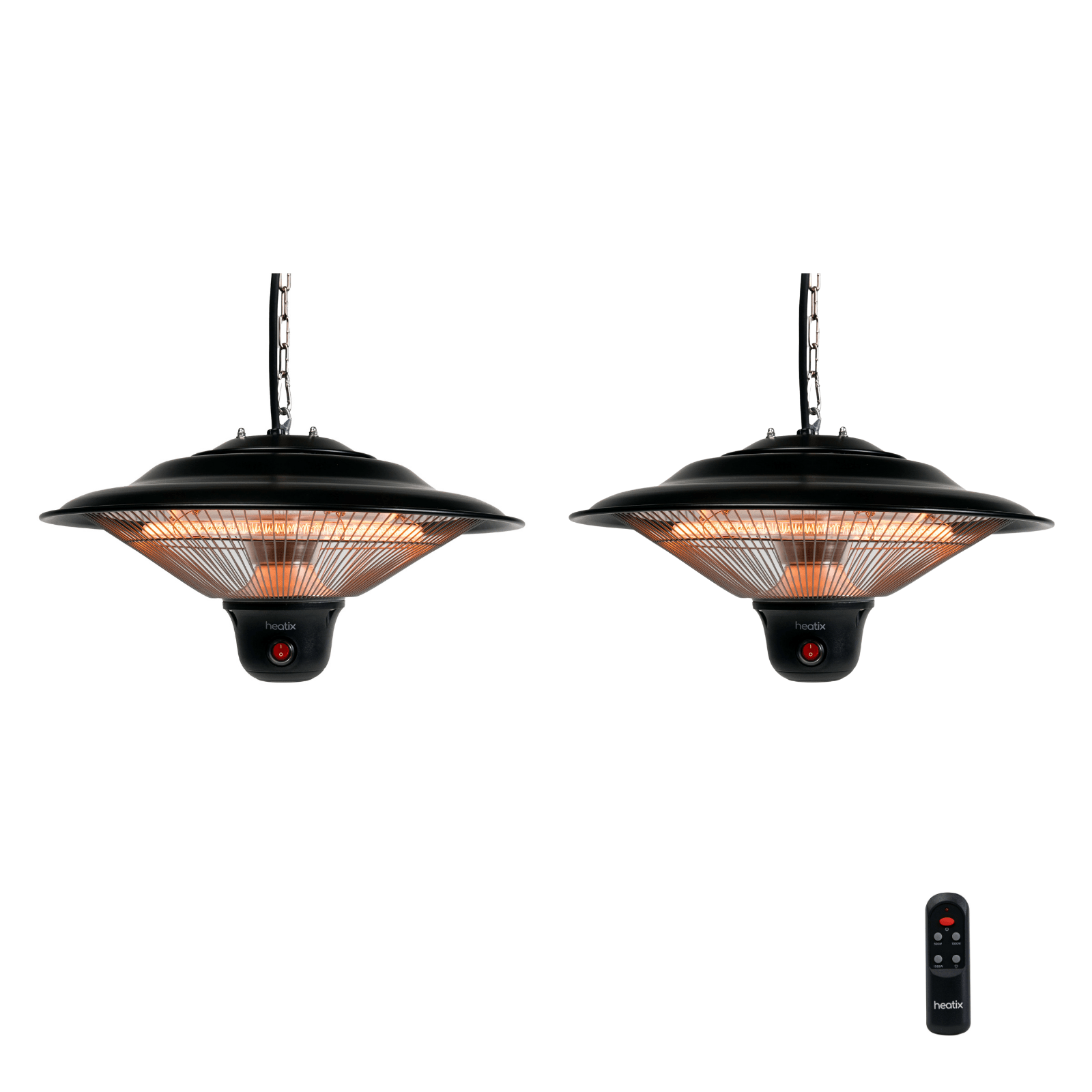 Hängender Heizstrahler 1500 W – Heatix Terrassenheizer 2 Stück