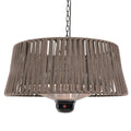 sfeervolle Bruine hangende Artix Corda Bright terrasverwarmer met 1800 Watt als lampenkap