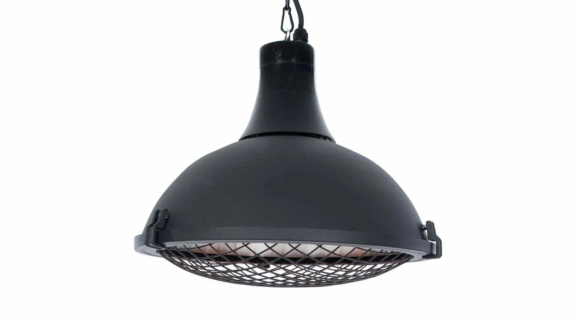 kap van de Sunred Indus II Bright hangende zwarte heater met 2100 Watt