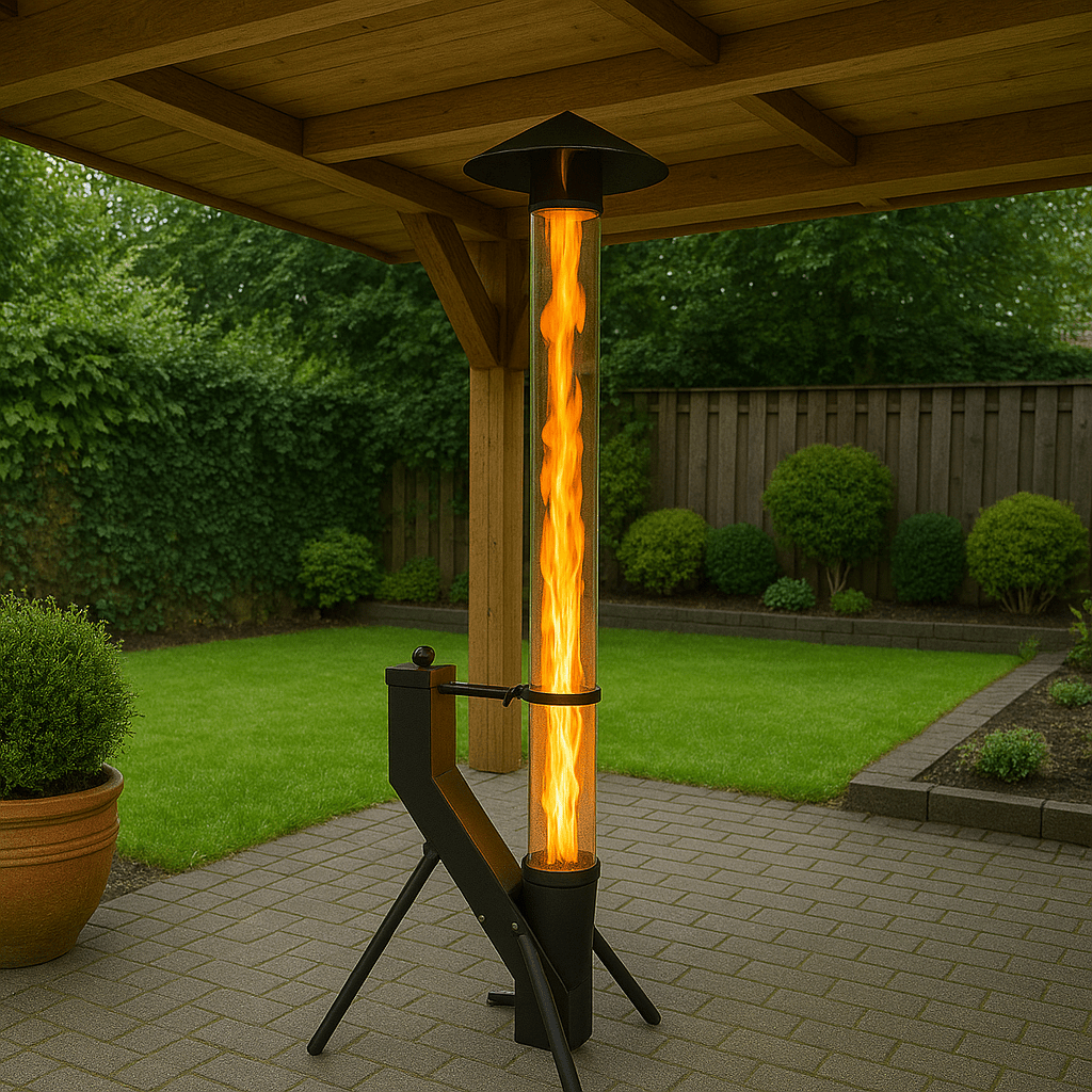 Pure Power Pellet Terrassenheizer – 175 cm – Rauchfreie Flamme (1,2 m)