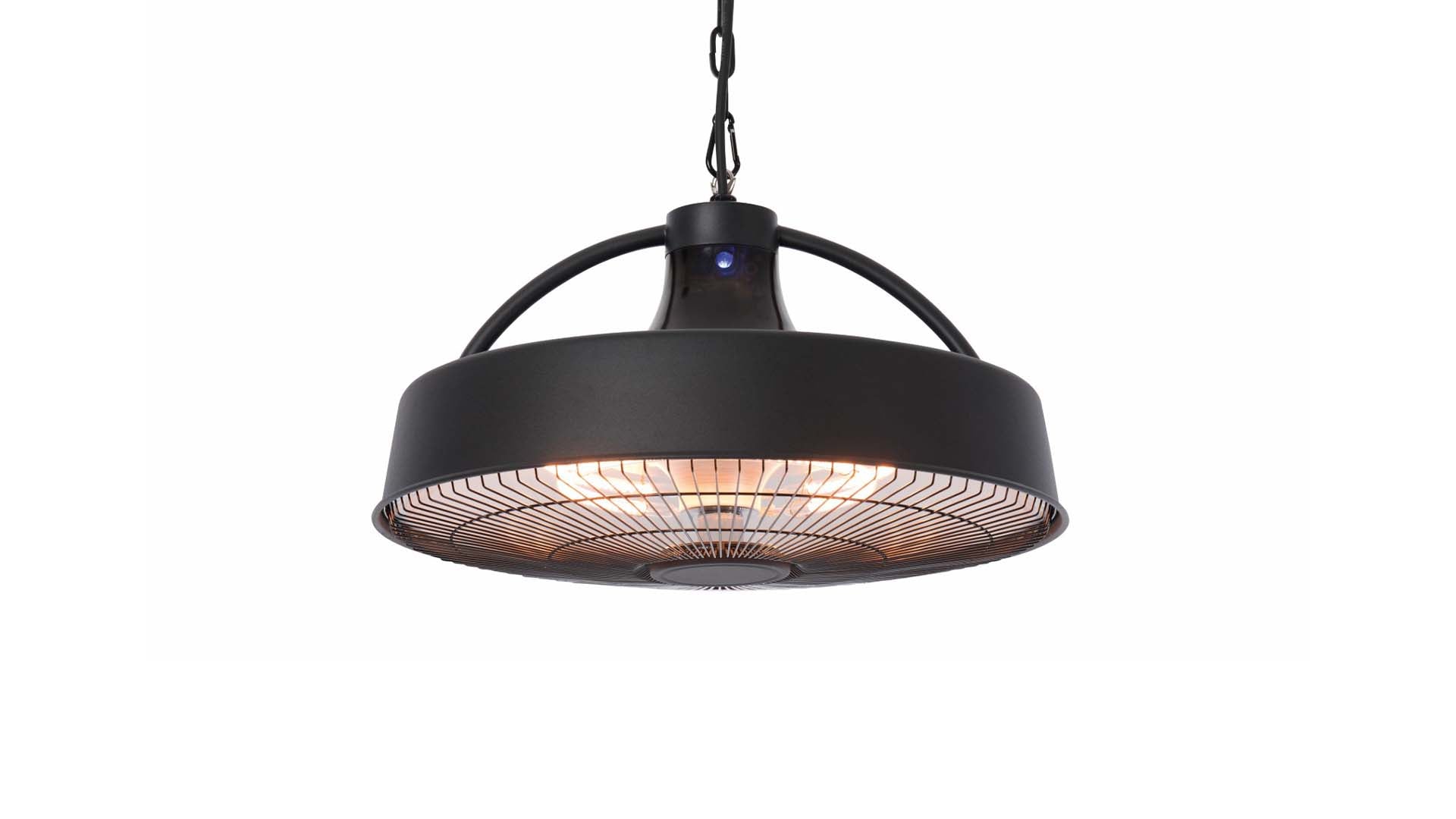 Sunred Retro Bright hangende zwarte heater met 2100 Watt