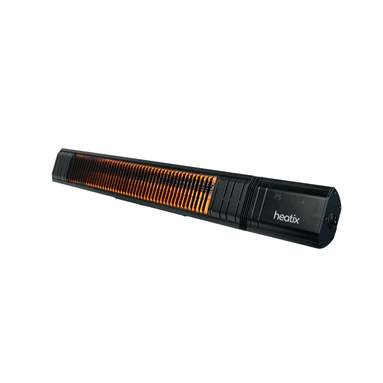 Infrarood licht van de Zwarte slimme wandmodel Heatix heater of terrasverwarmer met 2500 Watt